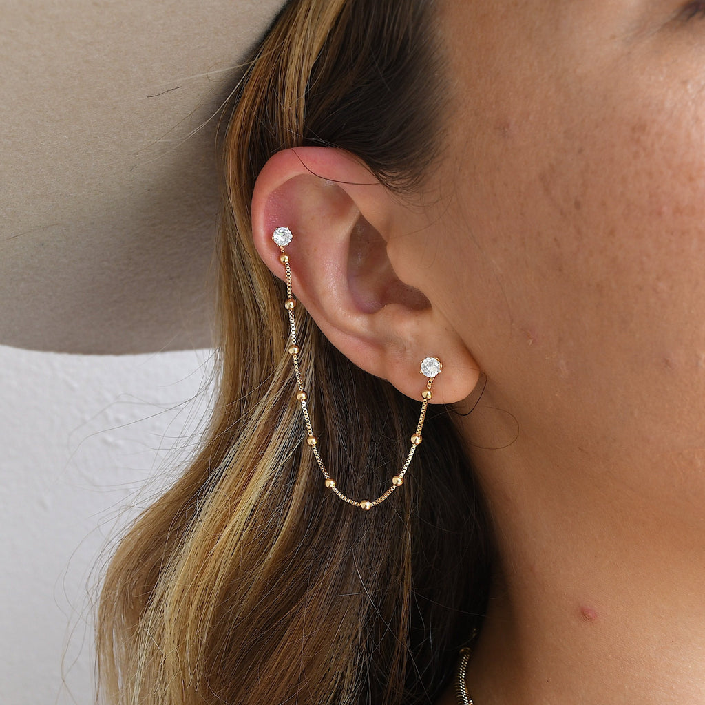 Double Helix Chain Earring Views Co